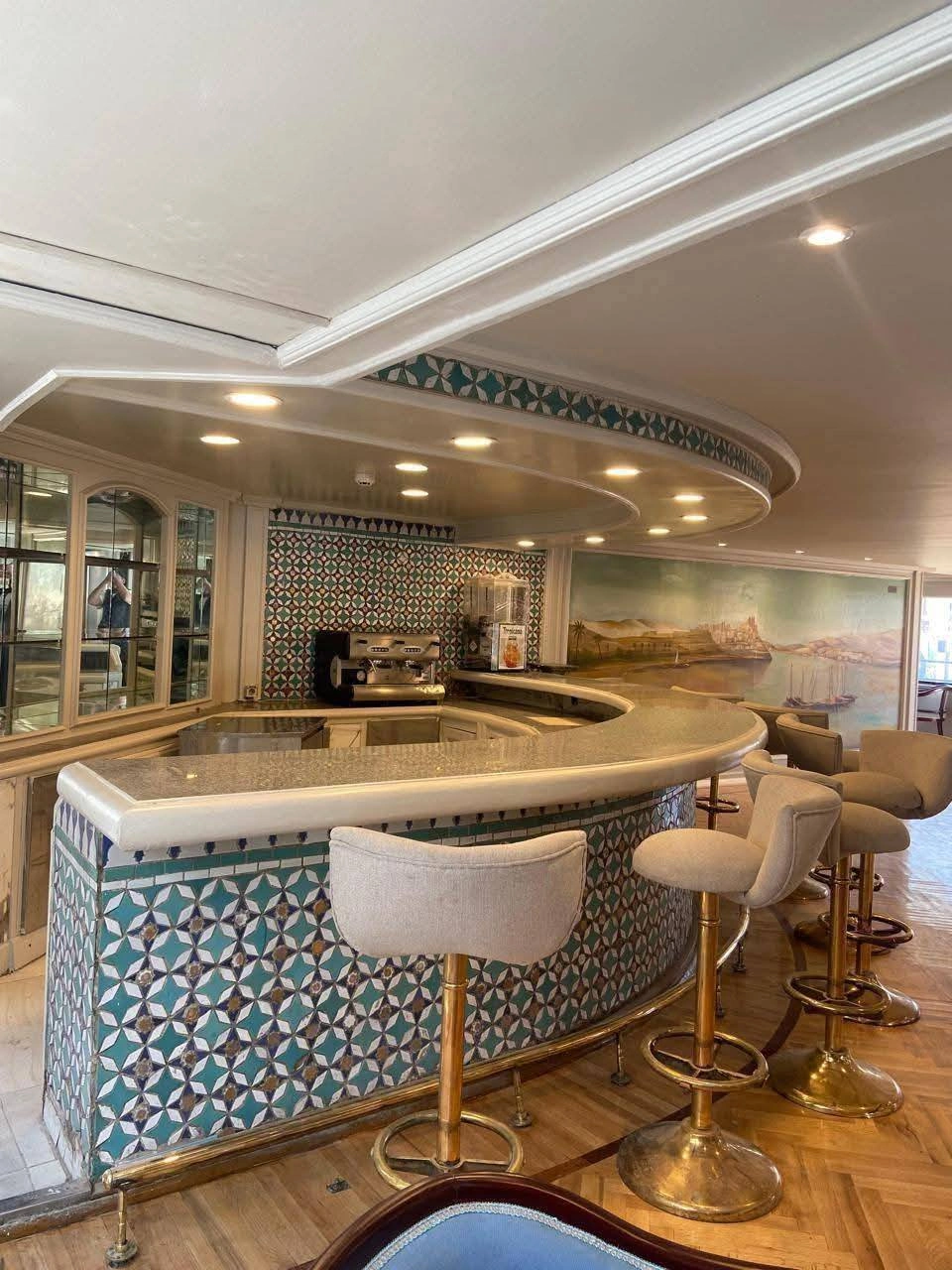 Lounge aboard the Queen Of Sheba Nile cruise